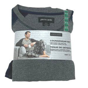 Pierre Cardin | Men's Loungewear Set | 2 Pieces | Blue & Grey | Size XL